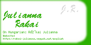 julianna rakai business card